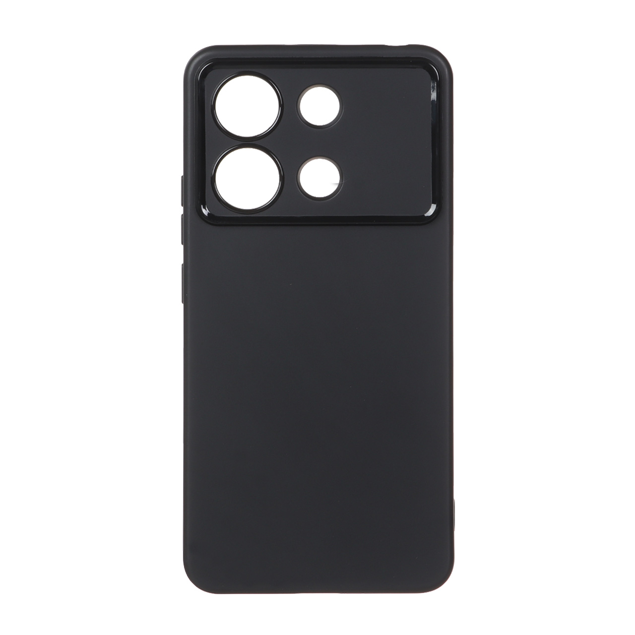 قاب طرح سیلیکون دور لنز براق Xiaomi Redmi Note 13 4G - مشکی