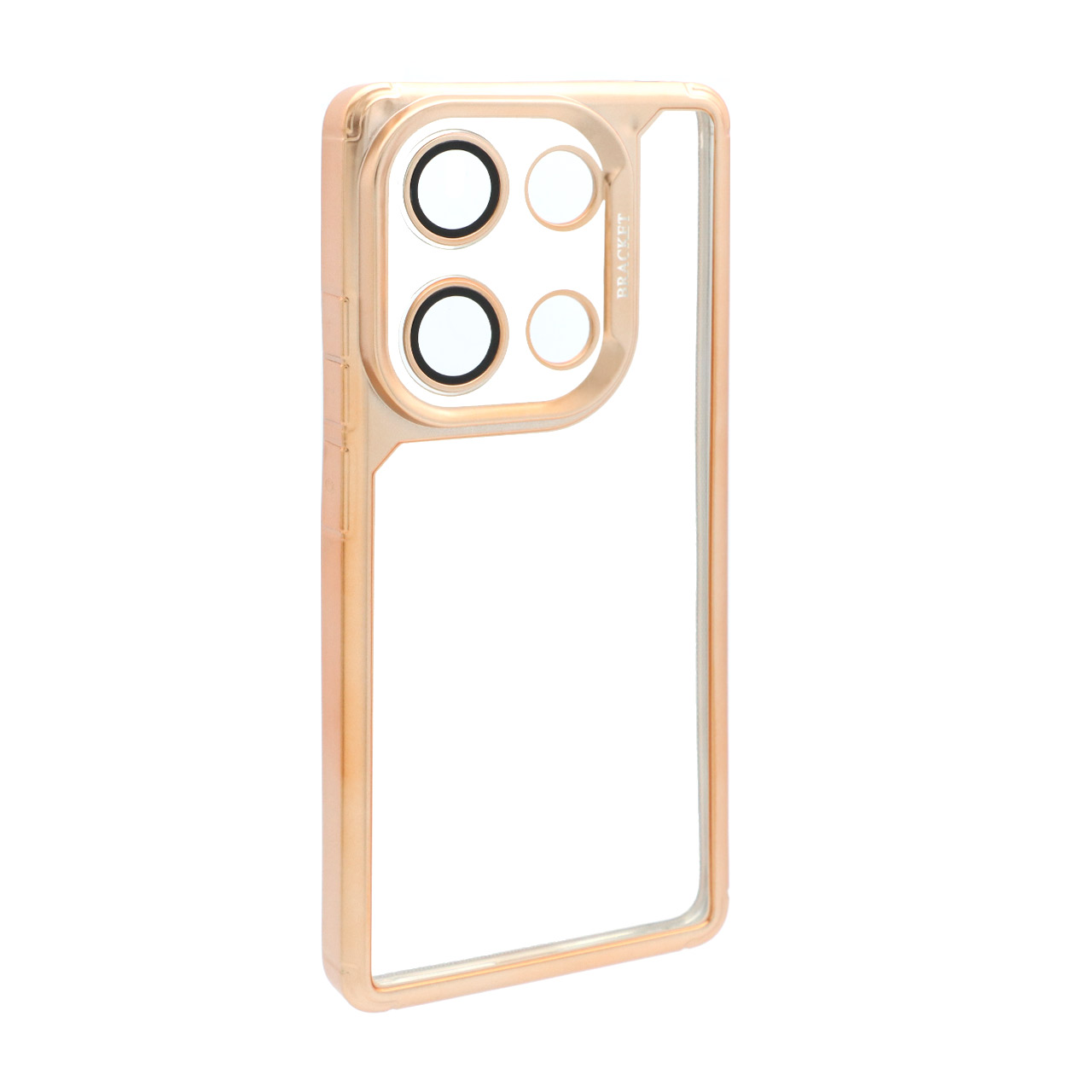 قاب BRACKET محافظ لنز گلس دار Xiaomi Redmi Note 13 Pro 4G / Poco M6 Pro 4G - طلایی