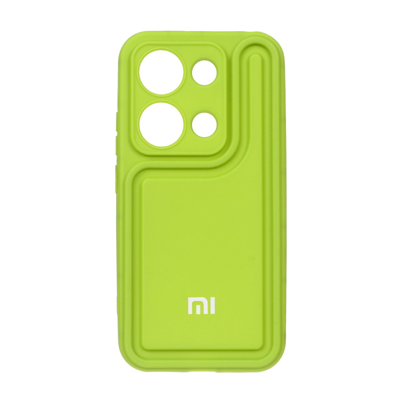 قاب Solid Case منحنی لوگو برجسته Xiaomi Redmi Note 13 Pro 4G / Poco M6 Pro 4G - سبز