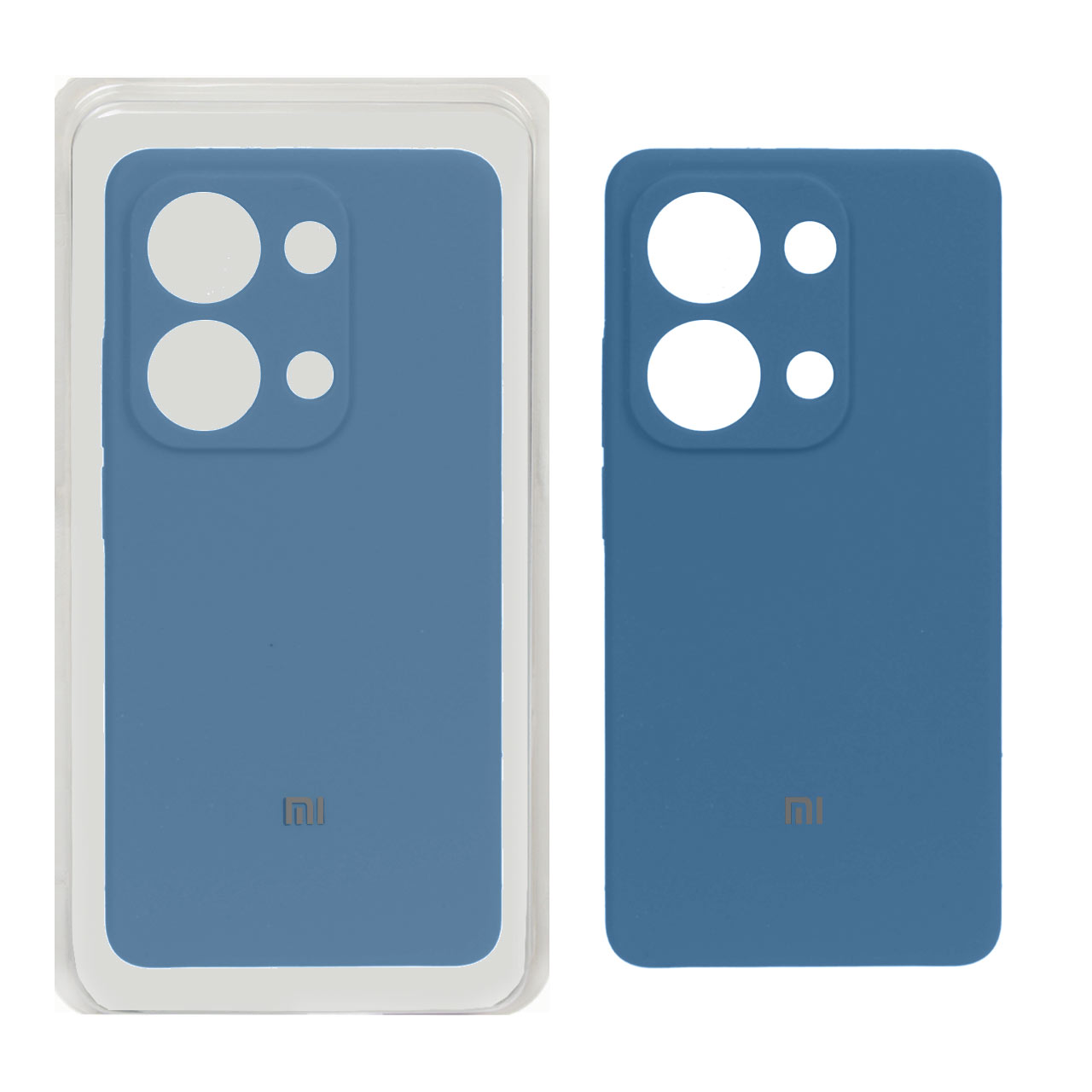 قاب سیلیکونی پاک کنی اورجینال Xiaomi Redmi Note 13 Pro 4G / Poco M6 Pro 4G - آبی تیره