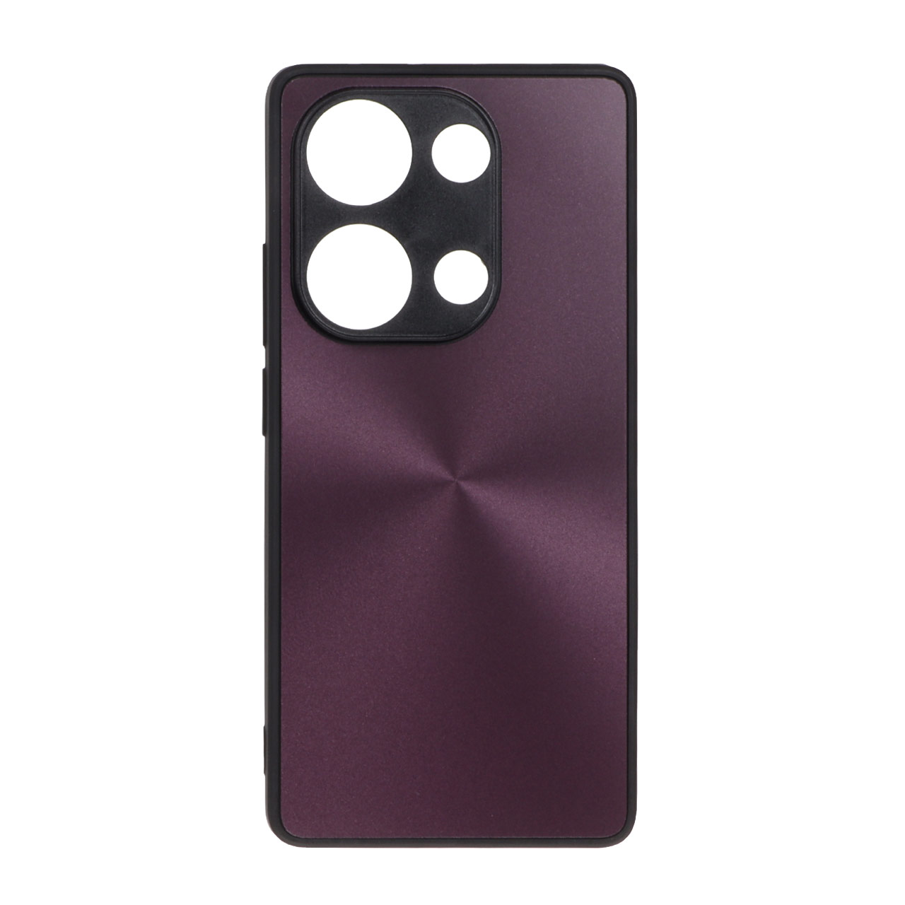 قاب لیزری دور مشکی محافظ لنزدار Xiaomi Redmi Note 13 Pro 4G / Poco M6 Pro 4G - بادمجانی