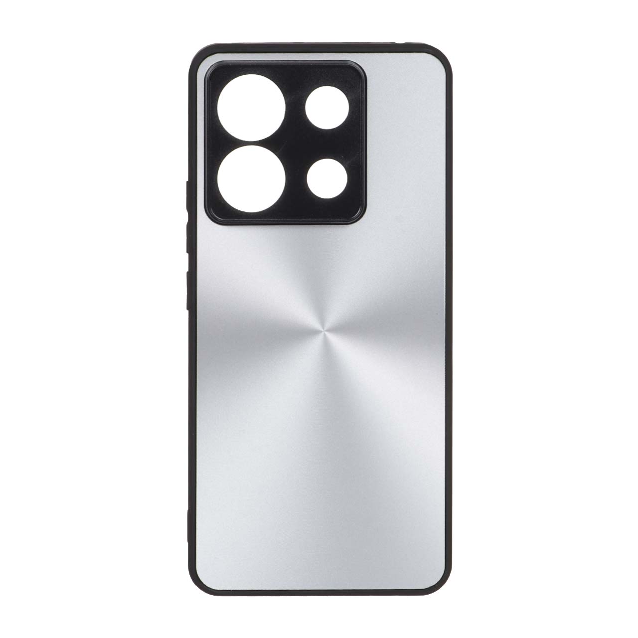 قاب لیزری دور مشکی محافظ لنزدار Xiaomi Redmi Note 13 Pro 5G / Poco X6 5G - نقره ای