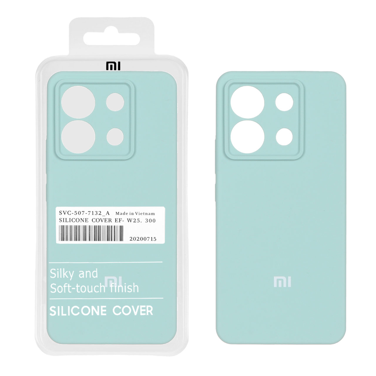 قاب سیلیکونی پاک کنی اورجینال درجه یک Xiaomi Redmi Note 13 Pro 5G / Poco X6 5G - سبز روشن