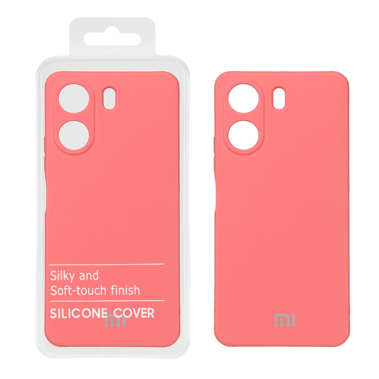 قاب نیو سیلیکون محافظ لنزدار Xiaomi Redmi 13C / Poco C65 - RFF - صورتی روشن