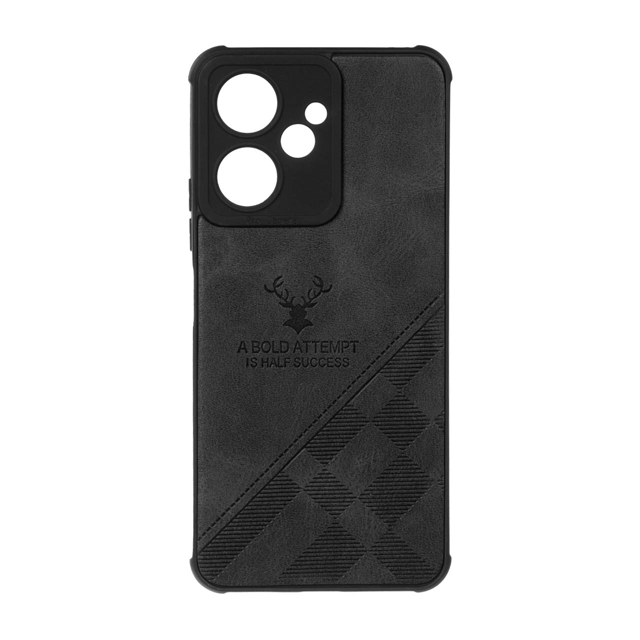 قاب طرح چرم گوزنی Xiaomi Redmi 13C / Poco C65 - مشکی