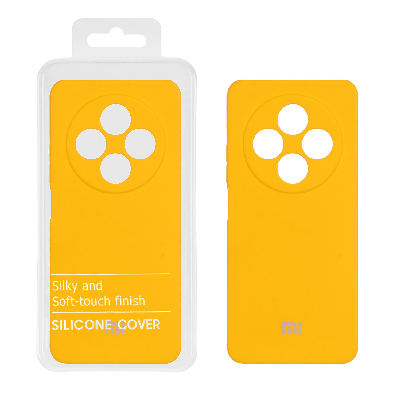 قاب نیو سیلیکون محافظ لنزدار Xiaomi Redmi 14C / Redmi A4 / Poco C75 - RFF - زرد