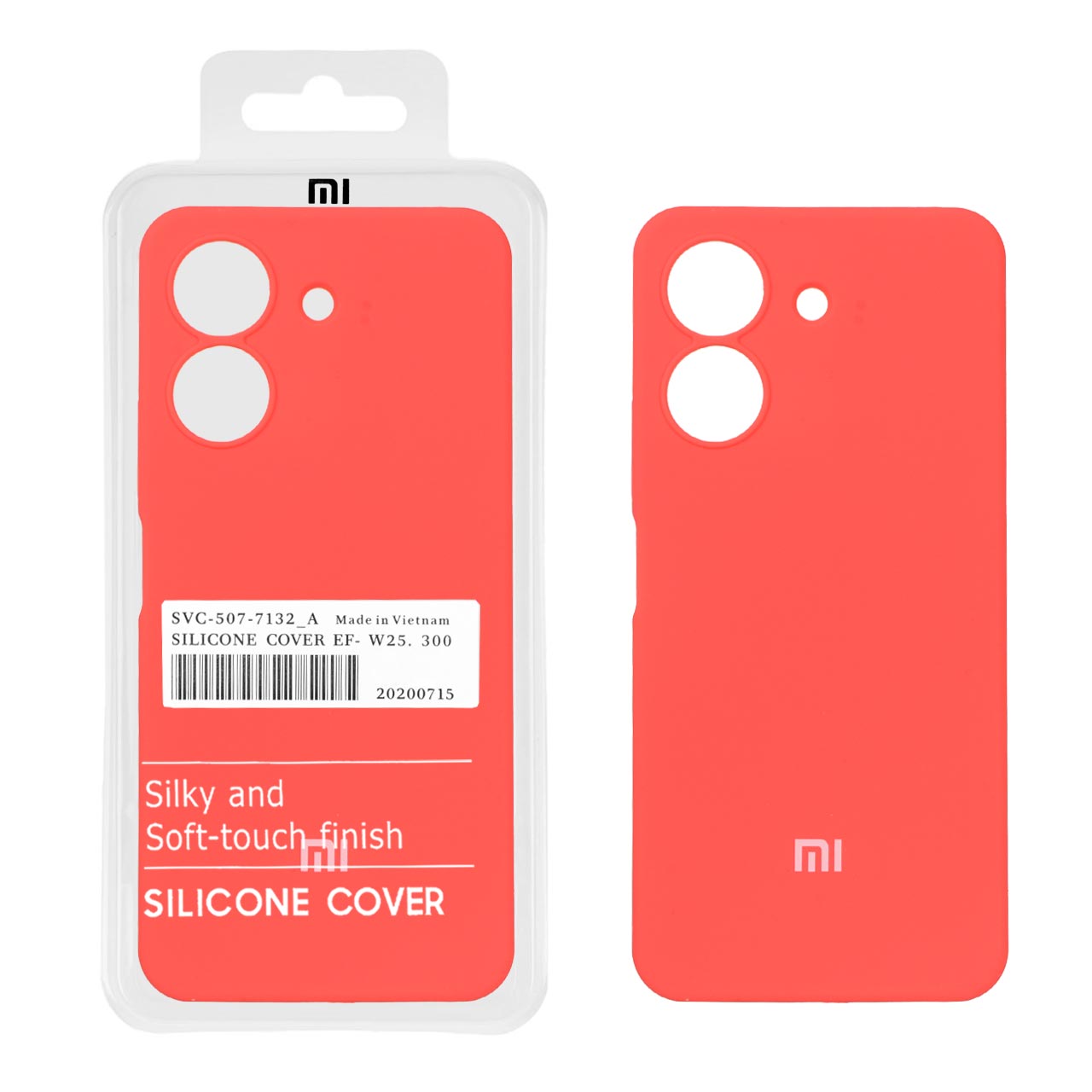 قاب سیلیکونی پاک کنی اورجینال درجه یک Xiaomi Redmi 13C / Poco C65 - مرجانی