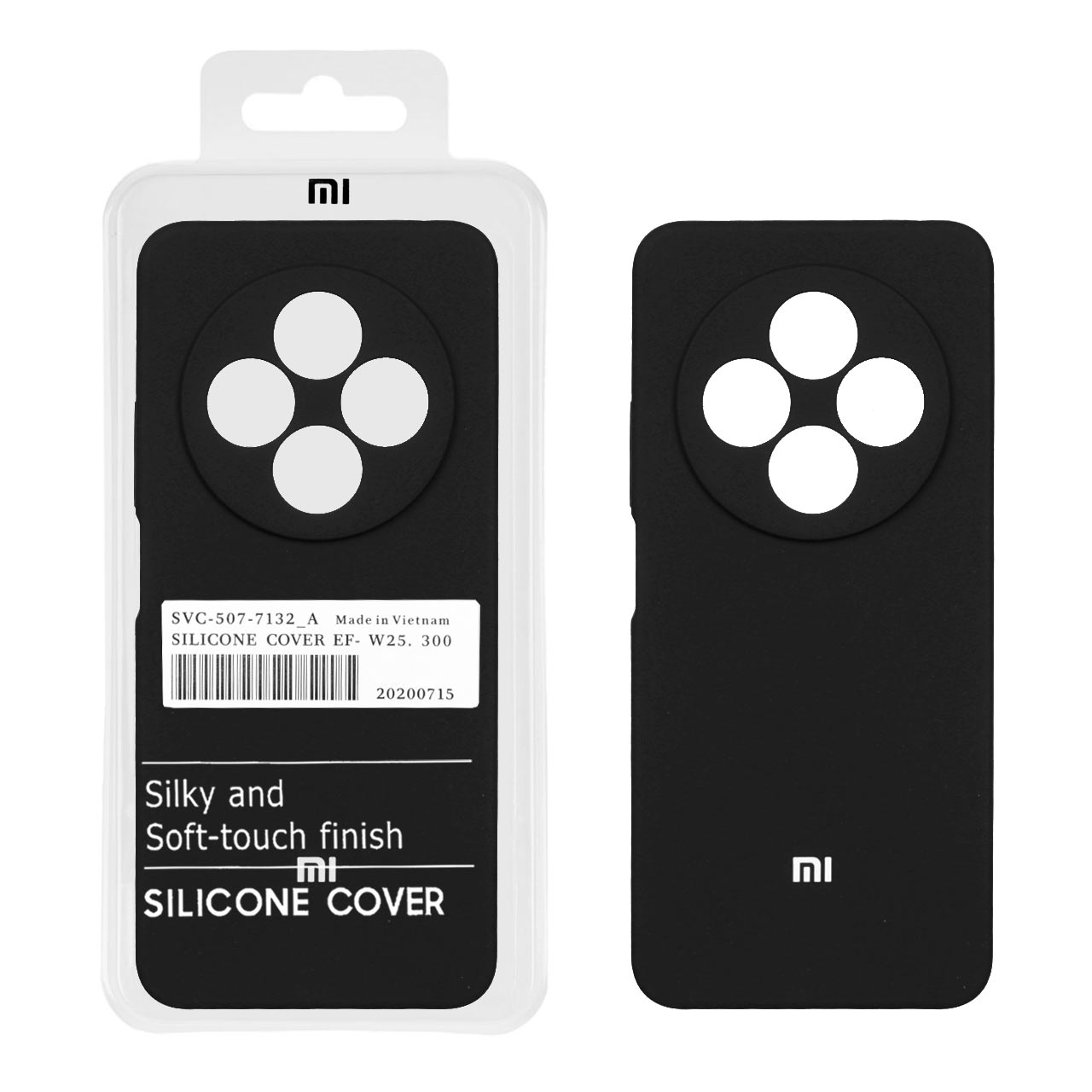 قاب سیلیکونی پاک کنی اورجینال درجه یک Xiaomi Redmi 14C / Redmi A4 / Poco C75 - مشکی