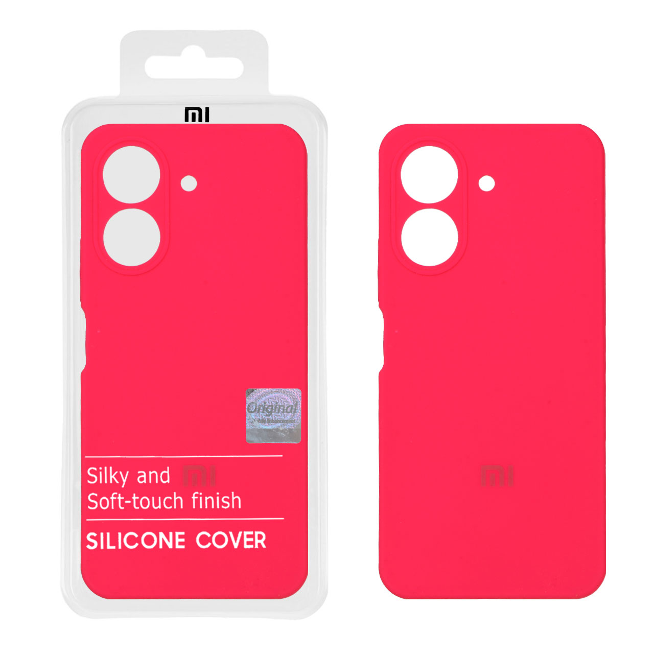 قاب سیلیکونی پاک کنی اورجینال Master Quality مدل Xiaomi Redmi 13C / Poco C65 - صورتی فانتزی