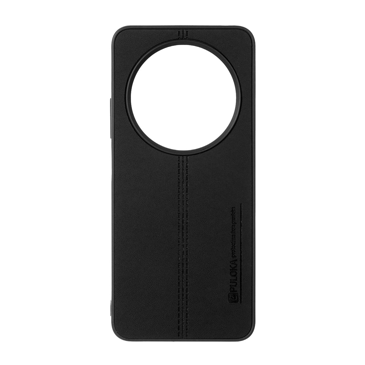 قاب Puloka طرح چرم دوخت دار Xiaomi Redmi 14C / Redmi A4 / Poco C75 - مشکی