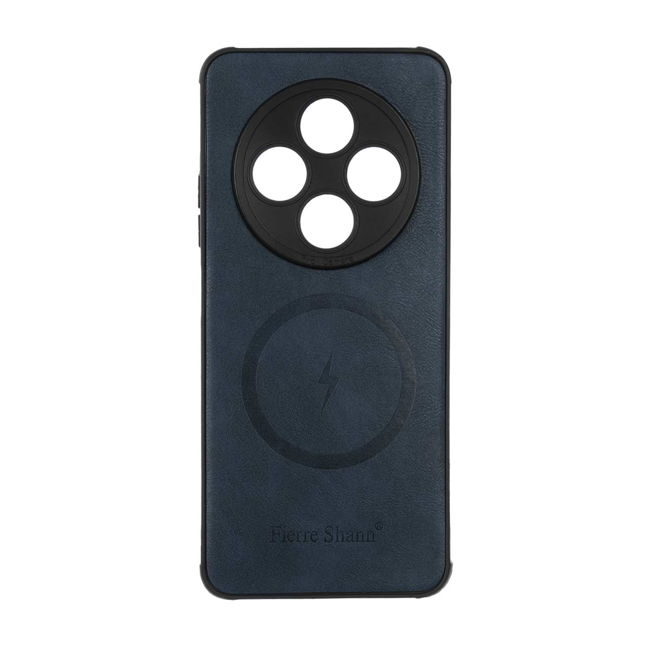 قاب طرح چرم Fierre Shann مدل Xiaomi Redmi 14C / Redmi A4 / Poco C75 - سرمه ای