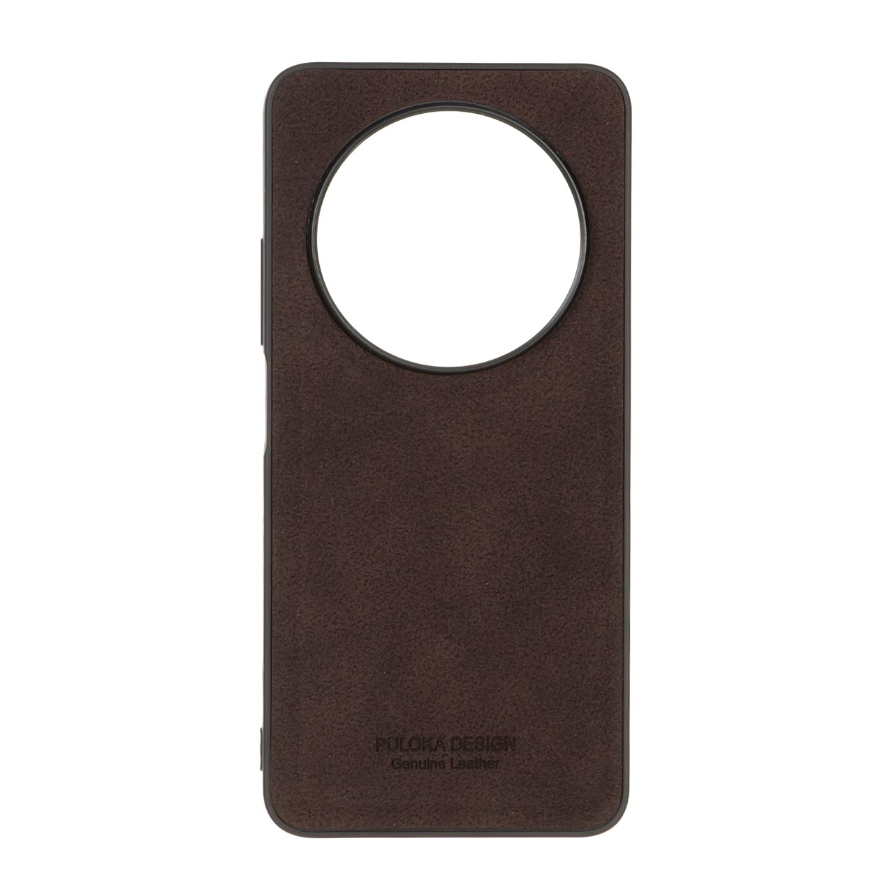 قاب طرح چرم Puloka Design مدل Xiaomi Redmi 14C / Redmi A4 / Poco C75 - قهوه ای تیره