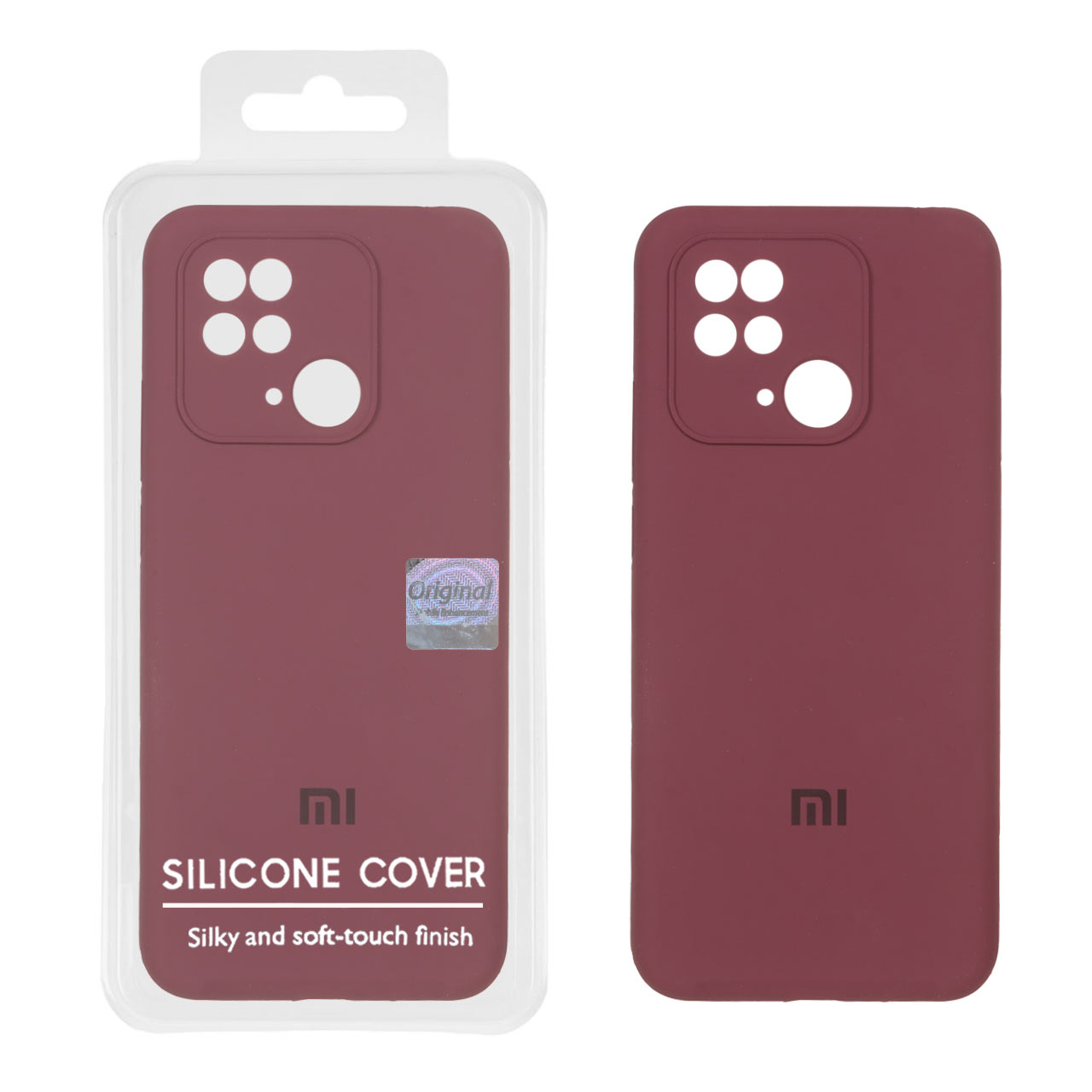 قاب سیلیکونی پاک کنی اورجینال Master Quality مدل Xiaomi Redmi 10C / Redmi 10 Power / Poco C40 - زرشکی