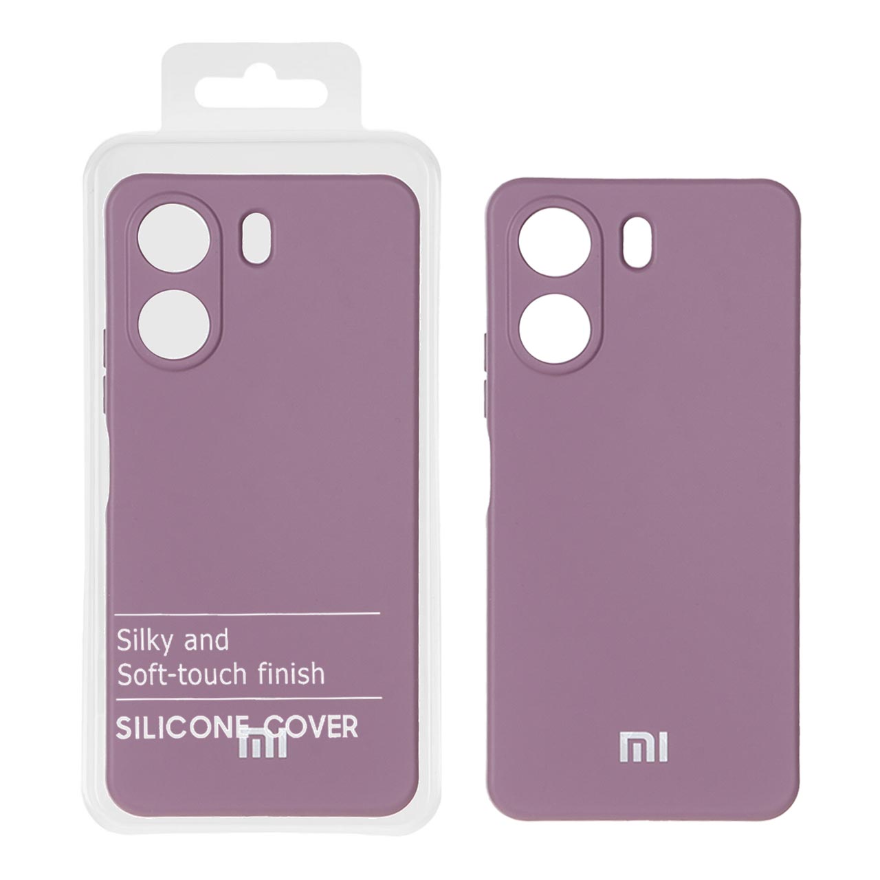 قاب نیو سیلیکون محافظ لنزدار Xiaomi Redmi 13C / Poco C65 - RFF - بادمجانی روشن