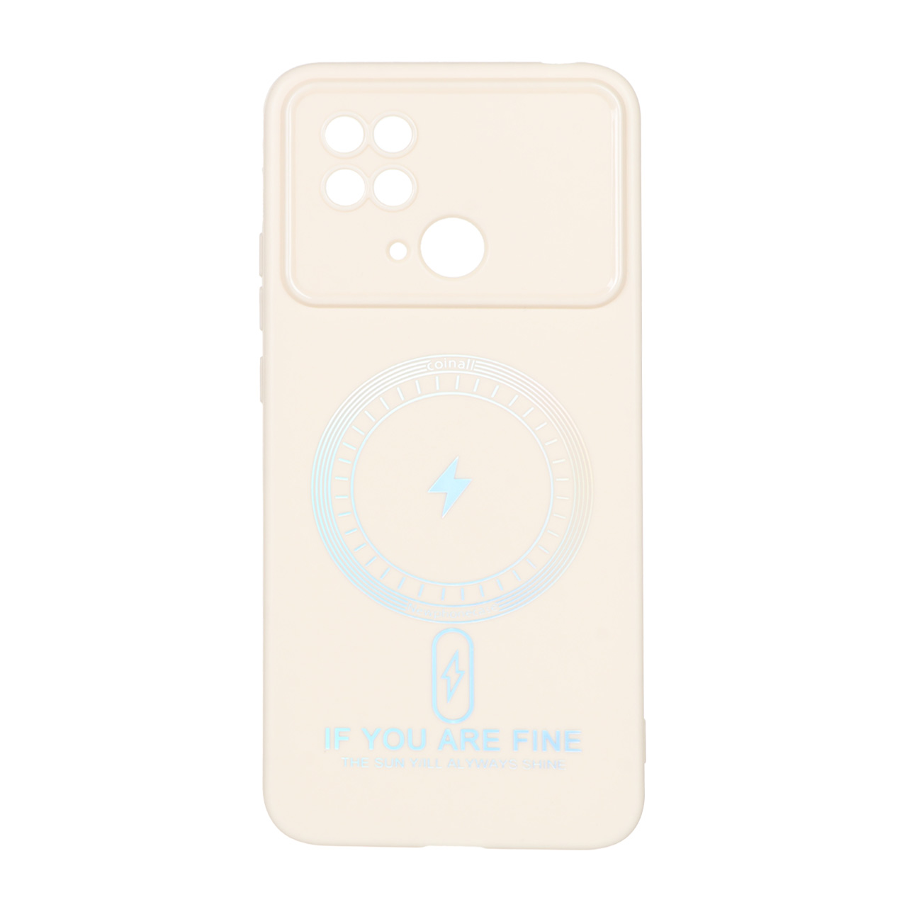 قاب Coinall طرح مگ سیف هولوگرامی Xiaomi Redmi 10C / Redmi 10 Power / Poco C40 - کرم