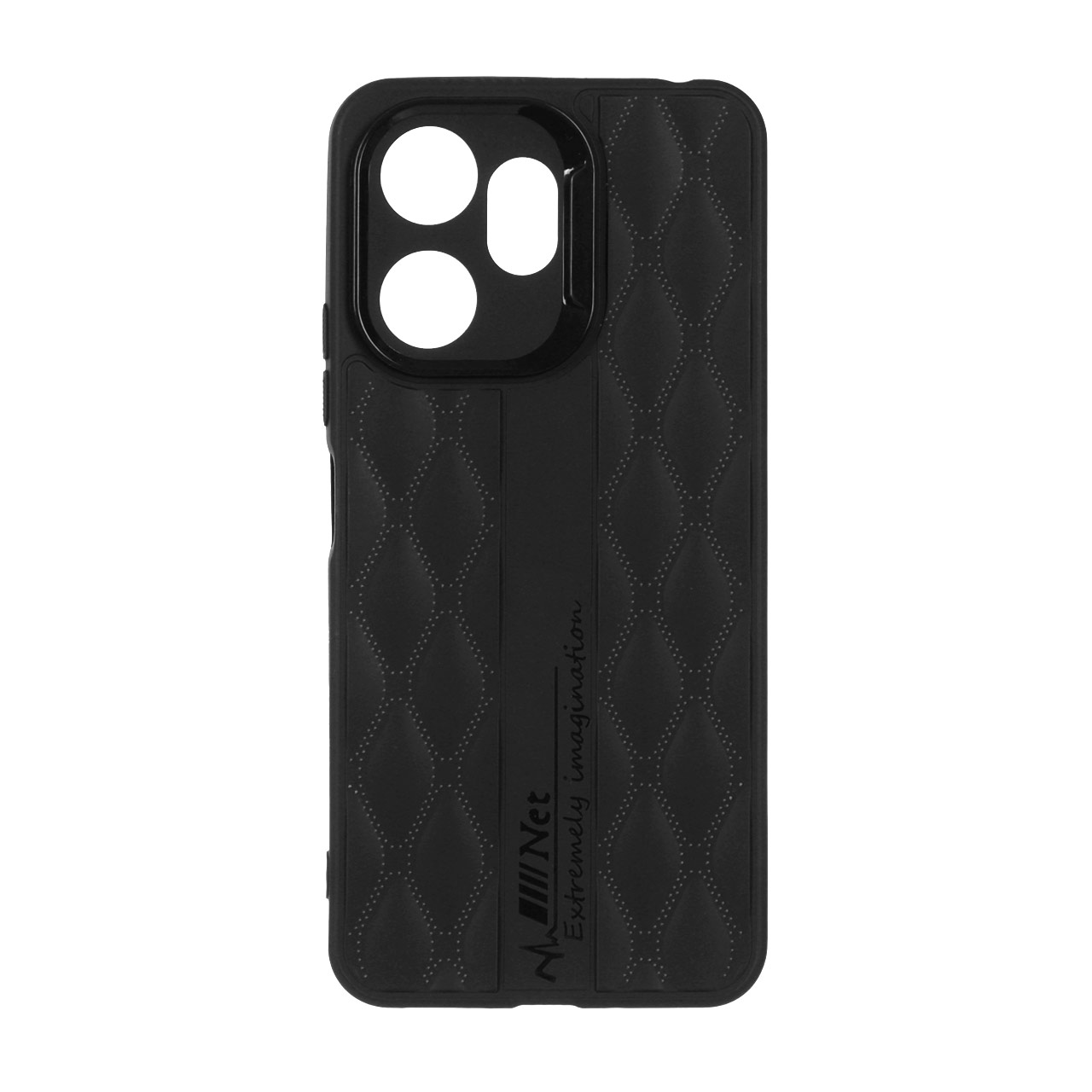 قاب پافر لوزی دور لنز براق Xiaomi Redmi 13C / Poco C65 - مشکی
