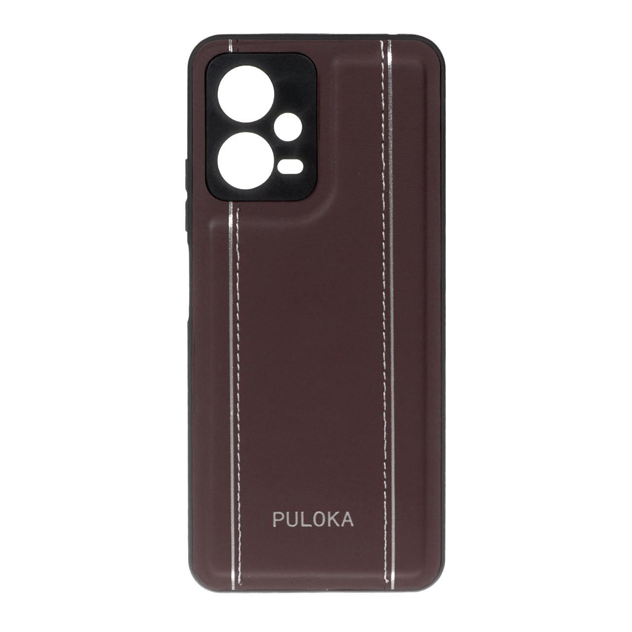 قاب Puloka نقره دوخت Xiaomi Redmi Note 12 5G / Poco X5 - زرشکی