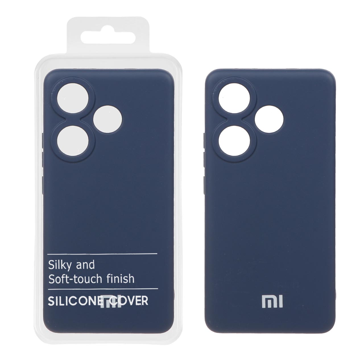 قاب نیو سیلیکون محافظ لنزدار Xiaomi Poco F6 - RFF - سرمه ای