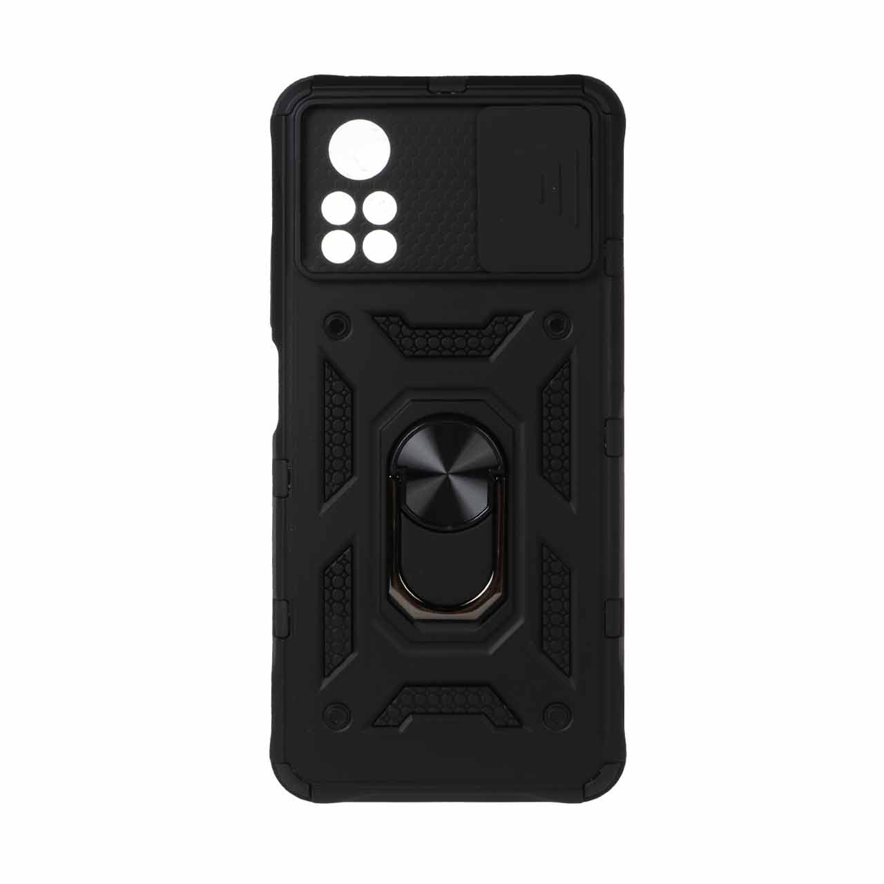 قاب بتمن محافظ لنزدار کشویی Xiaomi Poco X4 Pro - مشکی