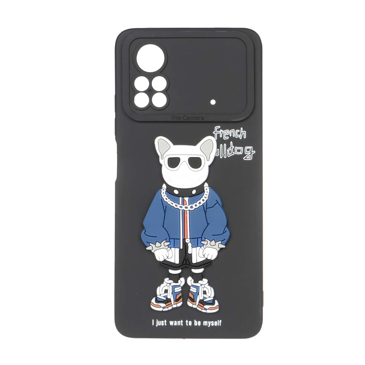 قاب سیلیکونی طرح برجسته Bull Dog مدل Xiaomi Poco X4 Pro-5G - مشکی