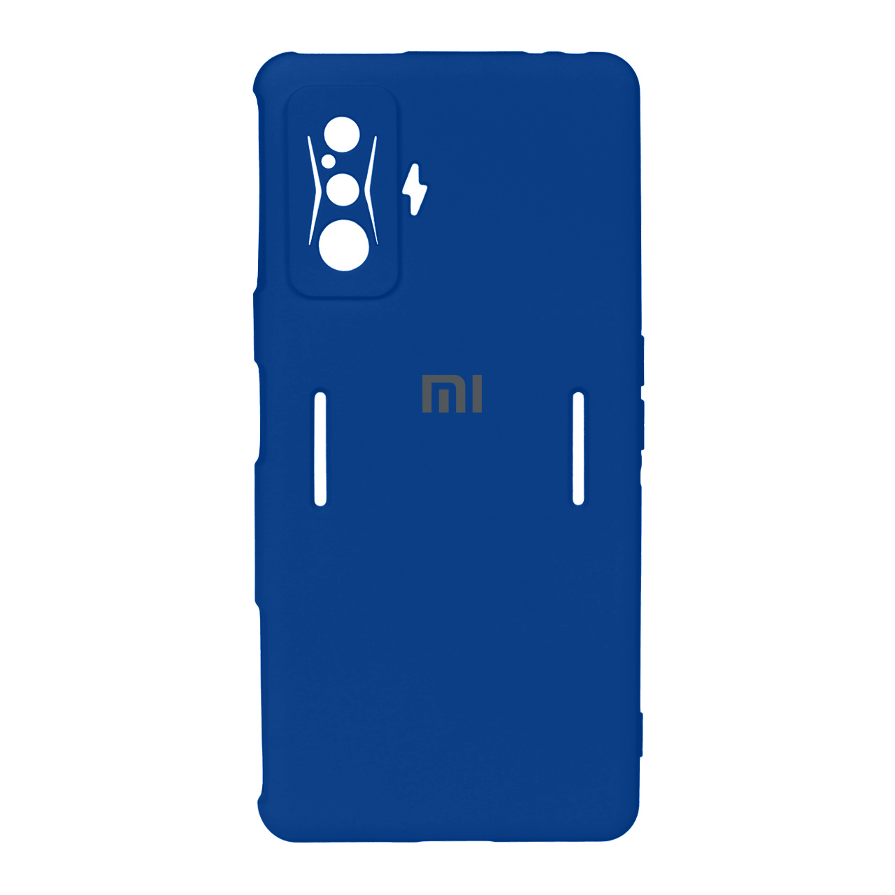 قاب سیلیکونی زیر بسته محافظ لنزدار Xiaomi Redmi Poco F4 GT - آبی کاربنی
