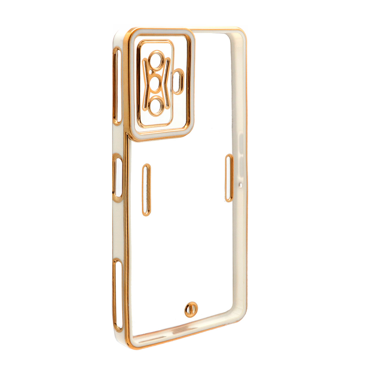 قاب الکتروپلیتینگ محافظ لنزدار Xiaomi Poco F4 GT / Redmi K50 Gaming - سفید
