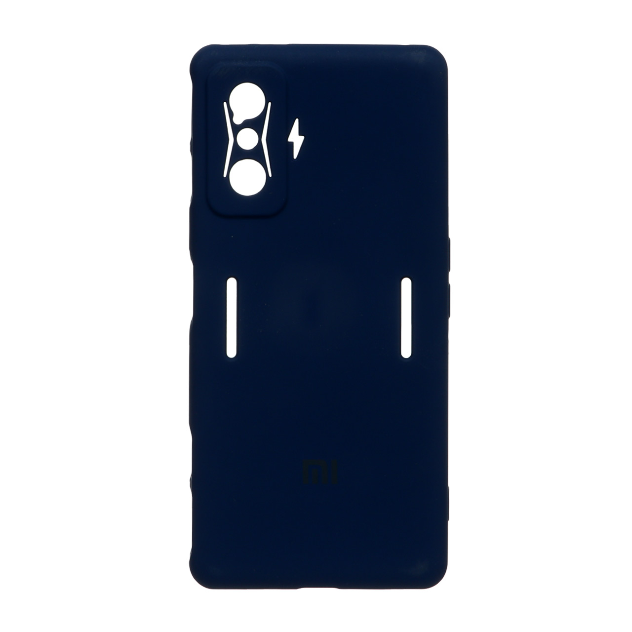 قاب سیلیکونی High-Copy لوگودار Xiaomi Poco F4 GT / Redmi K50 Gaming - سرمه ای