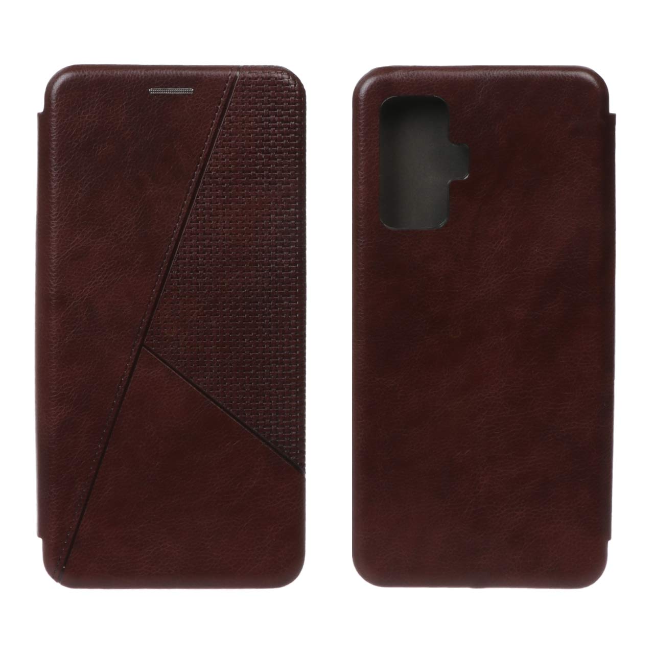 کیف چرمی موبایل مغناطیسی حصیری مورب Xiaomi Poco F4 GT / Redmi K50 Gaming - قهوه ای