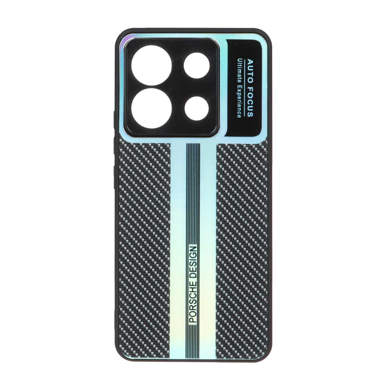قاب آینه ای Porsche Design طرح کربن Xiaomi Redmi Note 13 Pro 5G / Poco X6 5G - مشکی