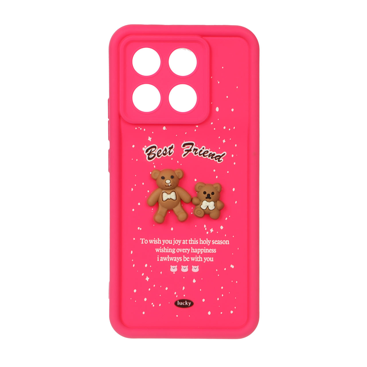 قاب Solid Case عروسکی Friends مدل Xiaomi Poco X6 Pro 5G / Redmi K70E - سرخابی