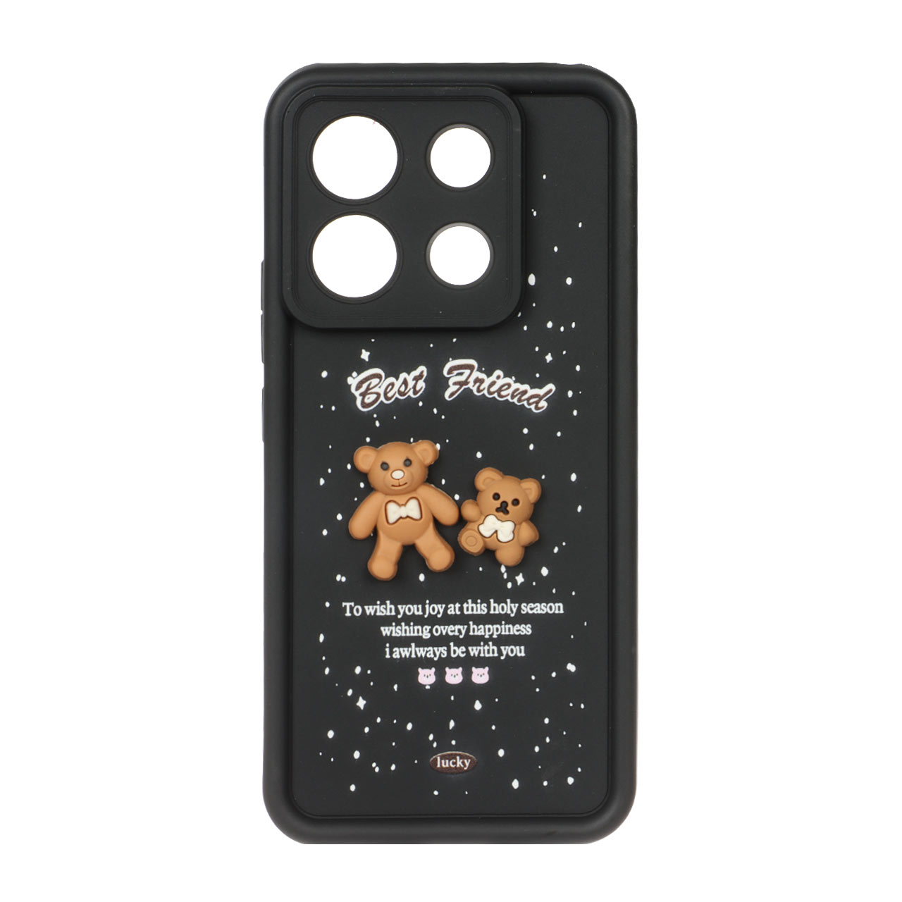 قاب Solid Case عروسکی Friends مدل Xiaomi Redmi Note 13 Pro 5G / Poco X6 5G - مشکی