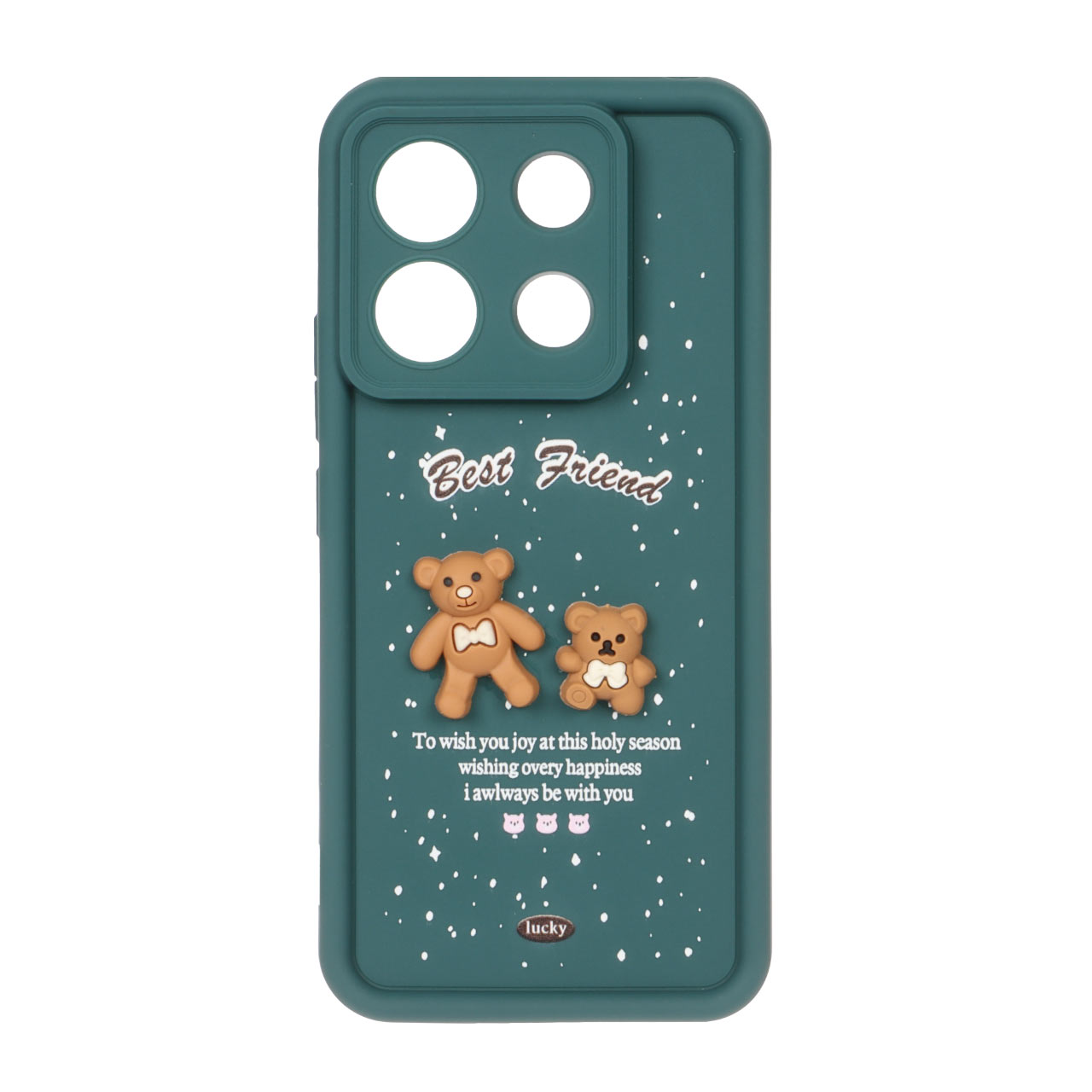 قاب Solid Case عروسکی Friends مدل Xiaomi Redmi Note 13 Pro 5G / Poco X6 5G - سبز تیره