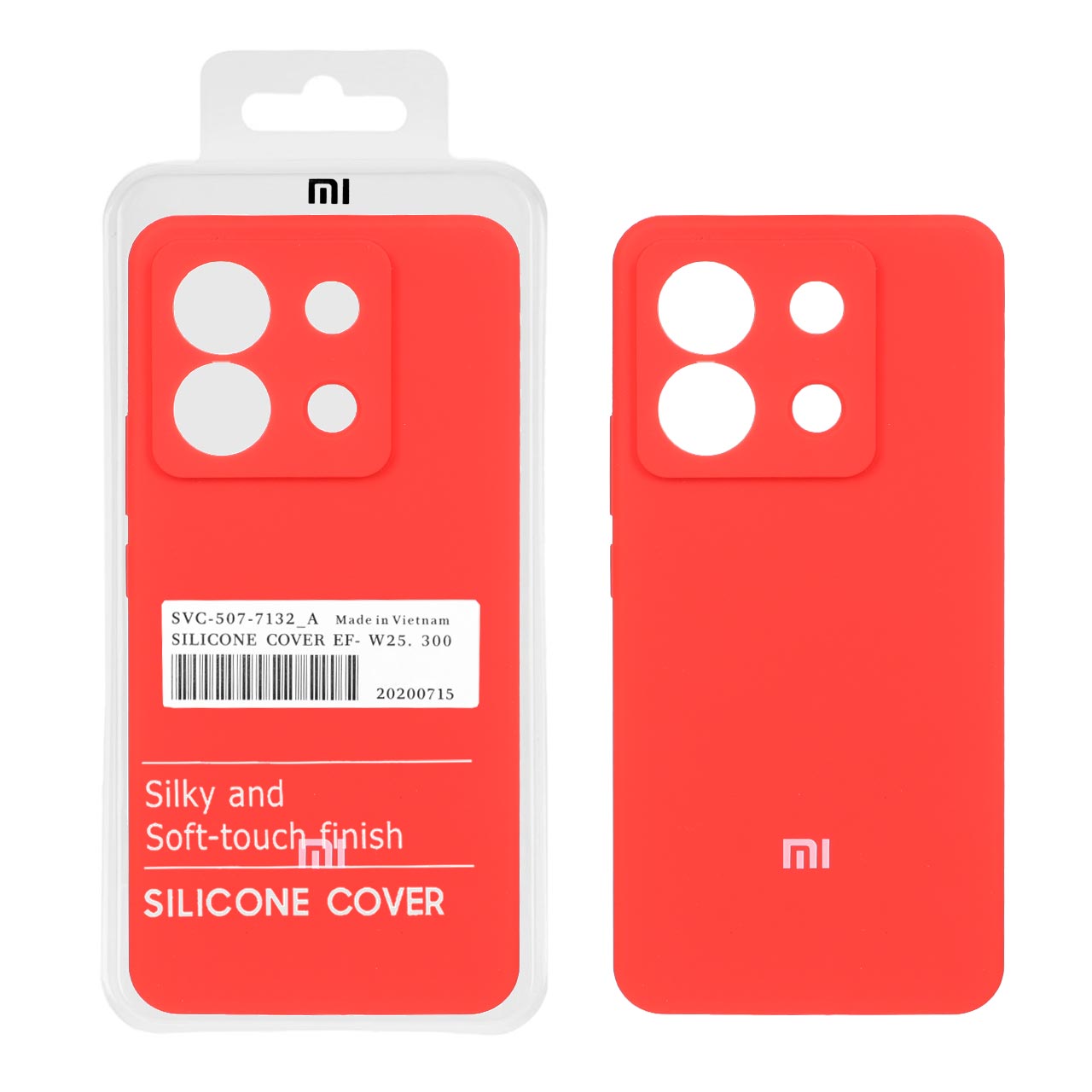 قاب سیلیکونی پاک کنی اورجینال درجه یک Xiaomi Redmi Note 13 Pro 5G / Poco X6 5G - قرمز
