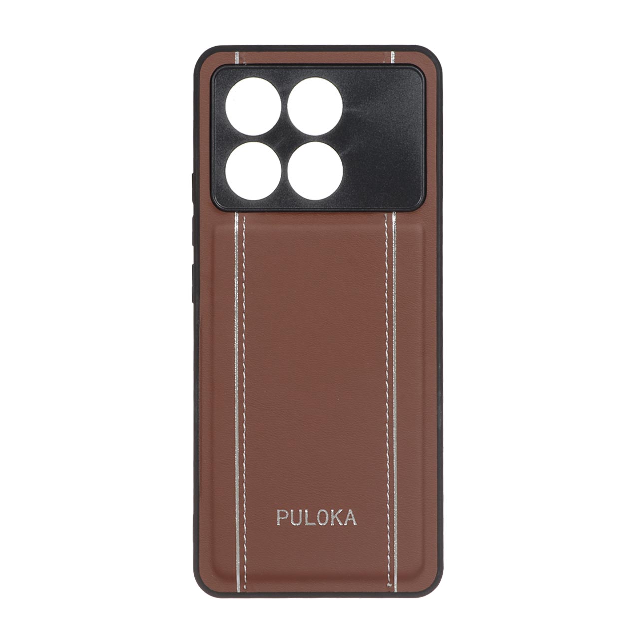 قاب Puloka نقره دوخت Xiaomi Poco X6 Pro 5G / Redmi K70E - قهوه ای تیره