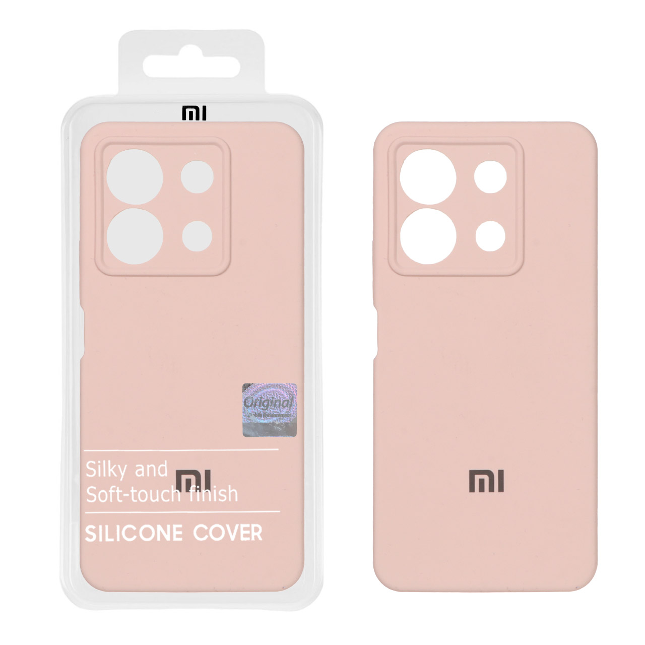 قاب سیلیکونی پاک کنی اورجینال Master Quality مدل Xiaomi Redmi Note 13 Pro 5G / Poco X6 5G - صورتی چرک