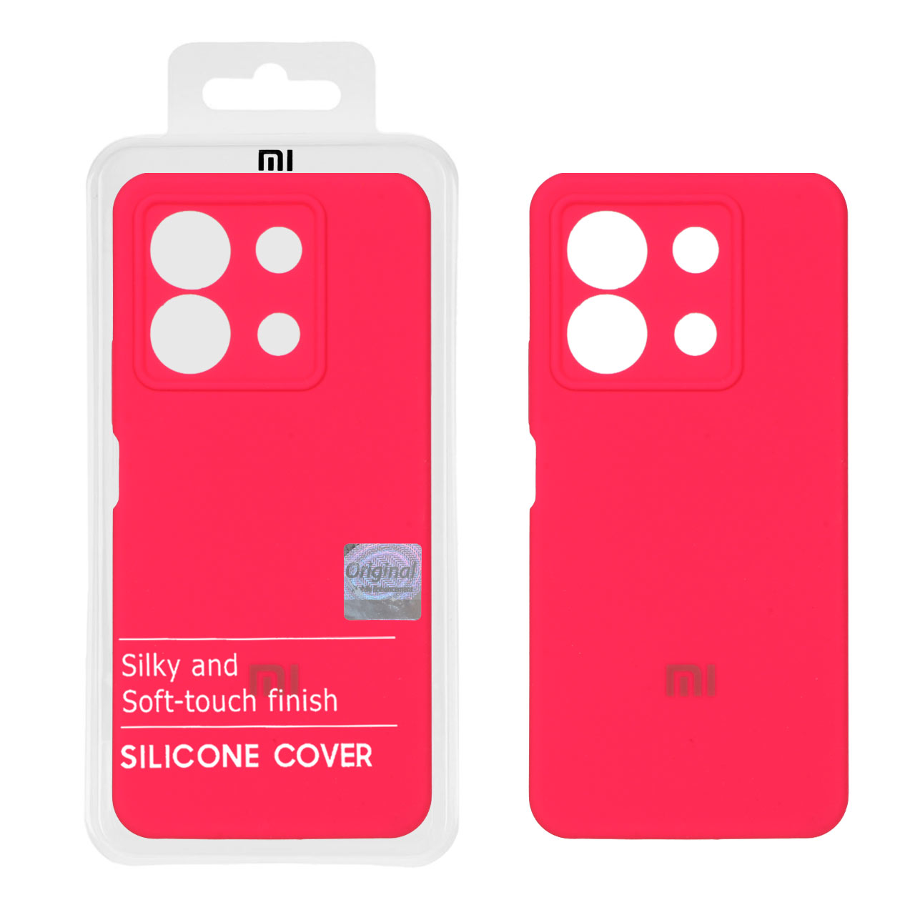 قاب سیلیکونی پاک کنی اورجینال Master Quality مدل Xiaomi Redmi Note 13 Pro 5G / Poco X6 5G - صورتی فانتزی