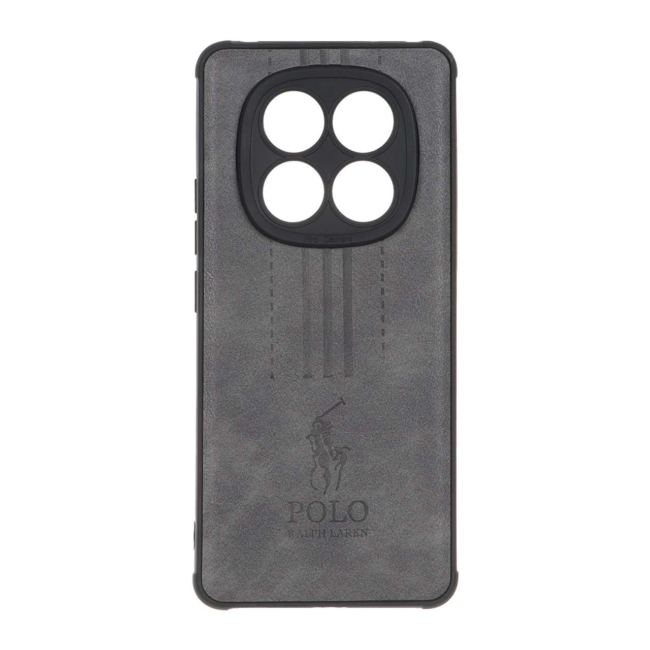 قاب طرح چرم POLO خط دار Xiaomi Redmi Note 14 Pro 5G / Redmi Note 14 Pro Plus 5G / Poco X7 5G - خاکستری