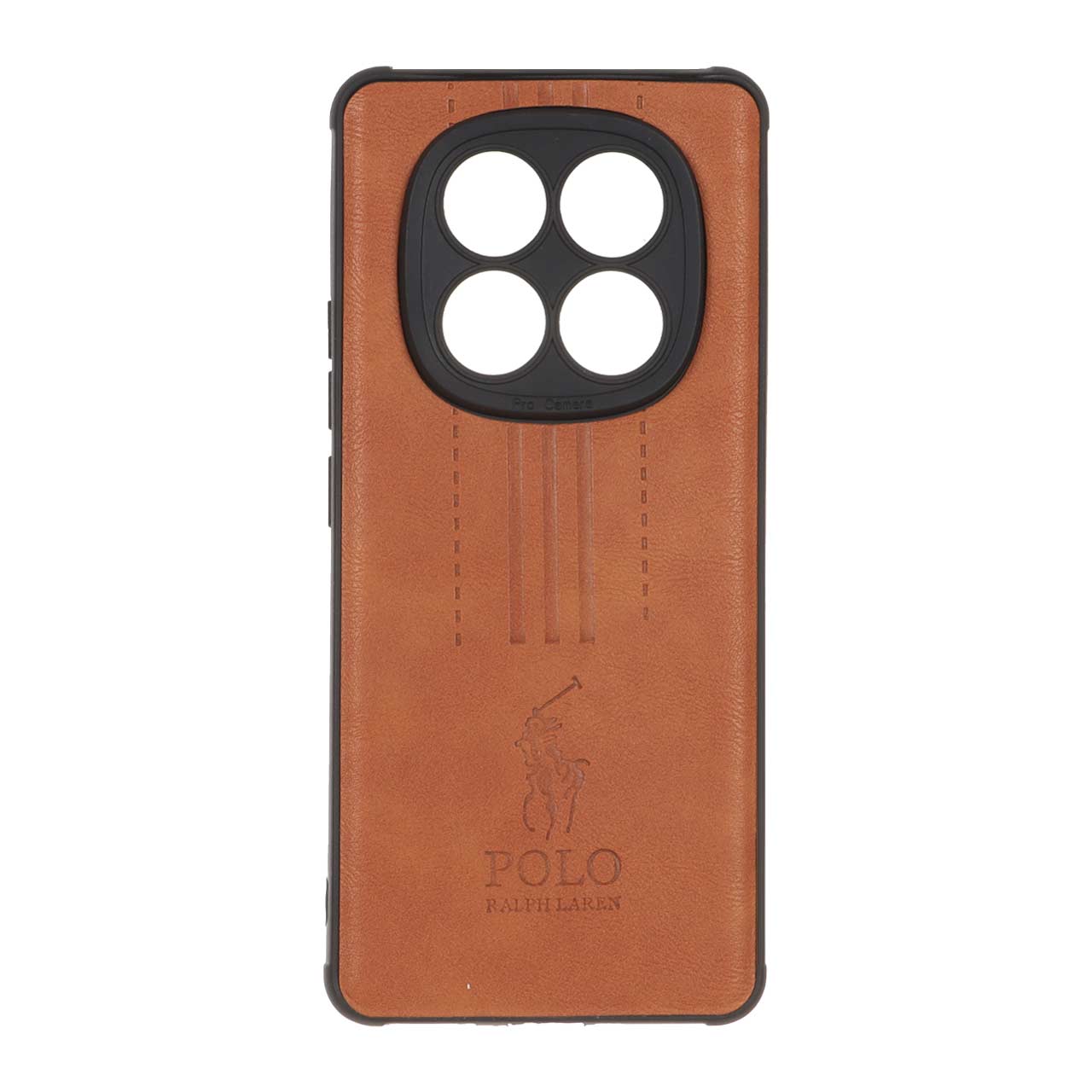 قاب طرح چرم POLO خط دار Xiaomi Redmi Note 14 Pro 5G / Redmi Note 14 Pro Plus 5G / Poco X7 5G - عسلی