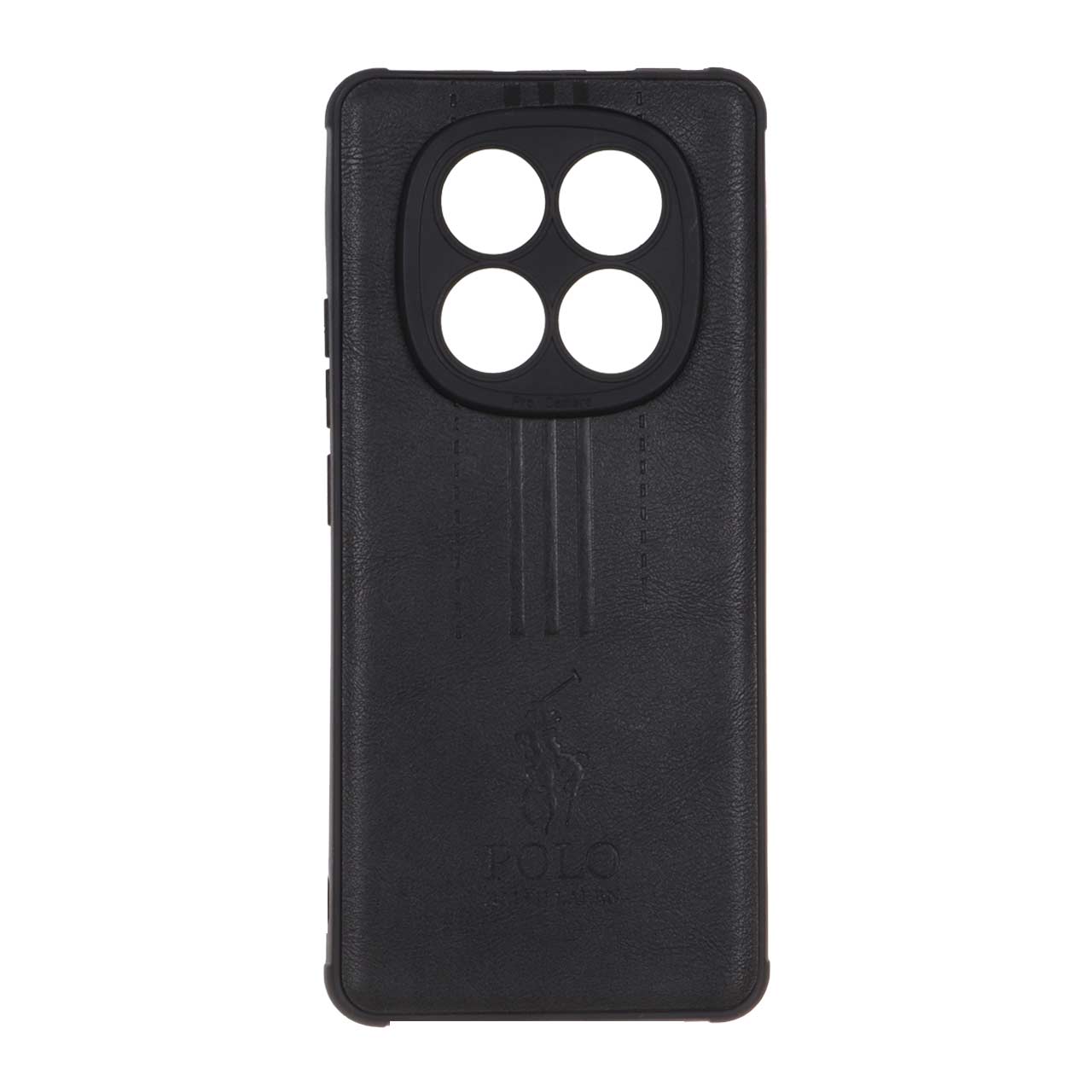 قاب طرح چرم POLO خط دار Xiaomi Redmi Note 14 Pro 5G / Redmi Note 14 Pro Plus 5G / Poco X7 5G - مشکی