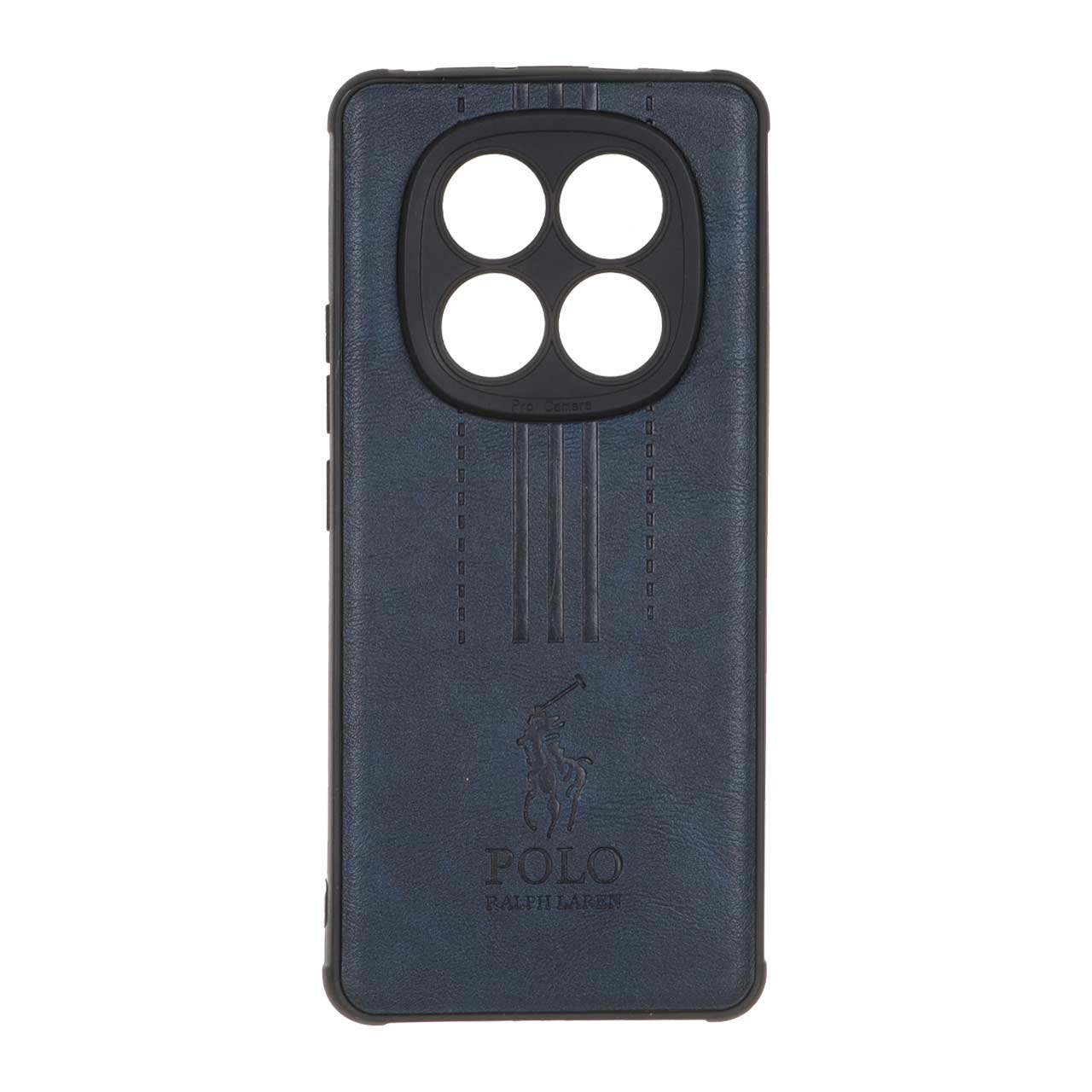 قاب طرح چرم POLO خط دار Xiaomi Redmi Note 14 Pro 5G / Redmi Note 14 Pro Plus 5G / Poco X7 5G - سرمه ای