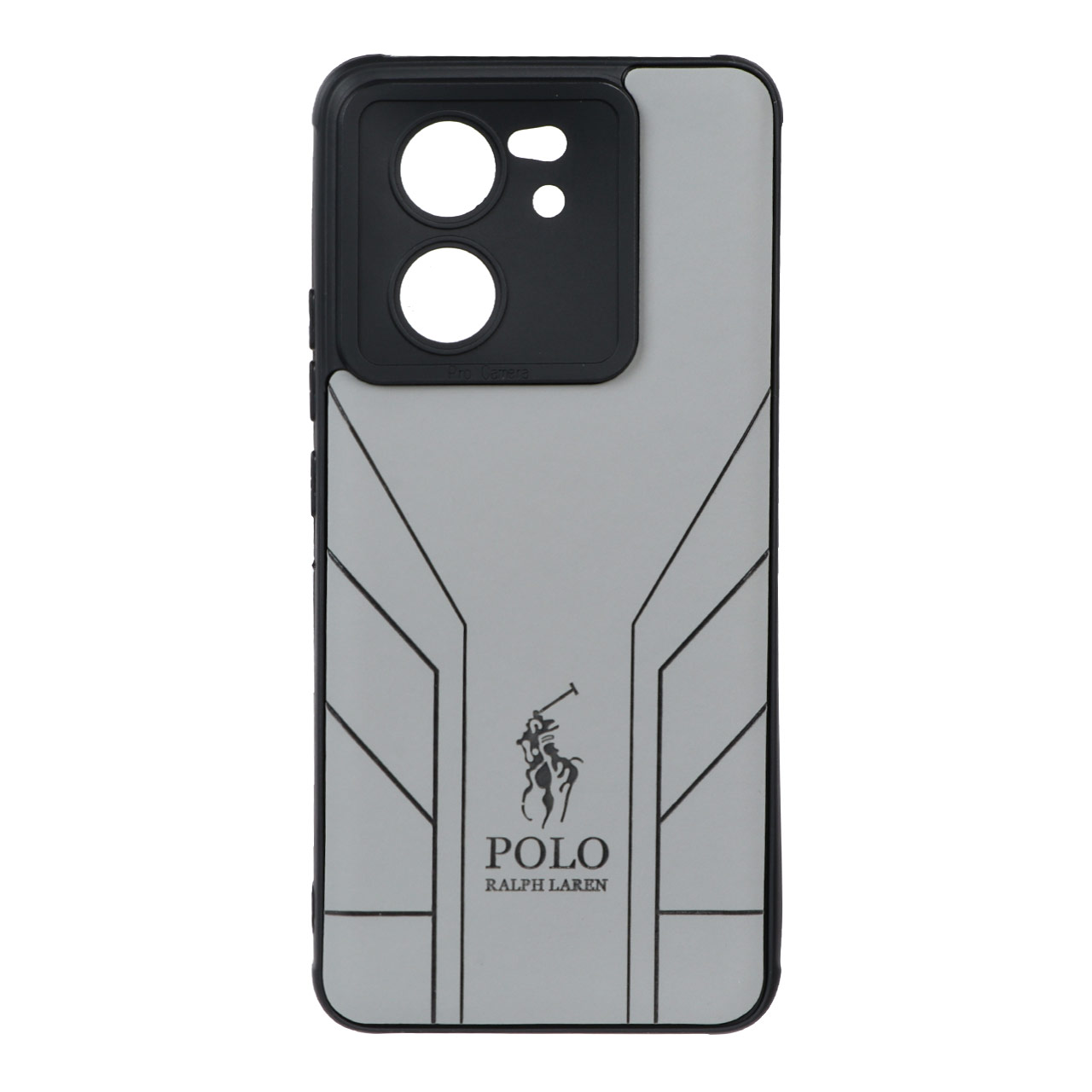 قاب طرح چرم POLO Ralph Laren مدل Xiaomi Mi 13T / Mi 13T Pro - خاکستری