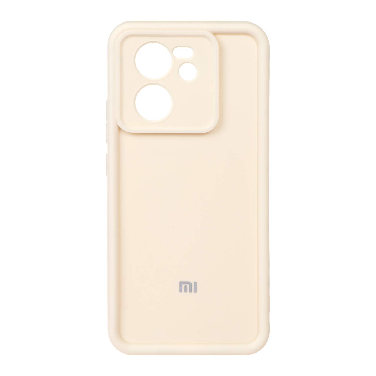 قاب Solid Case لوگو برجسته Xiaomi Mi 13T / Mi 13T Pro - کرم