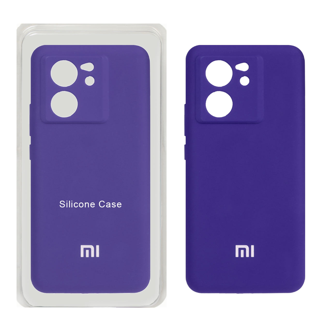 قاب سیلیکونی پاک کنی محافظ لنزدار اورجینال Xiaomi Mi 13T / Mi 13T Pro - بنفش تیره