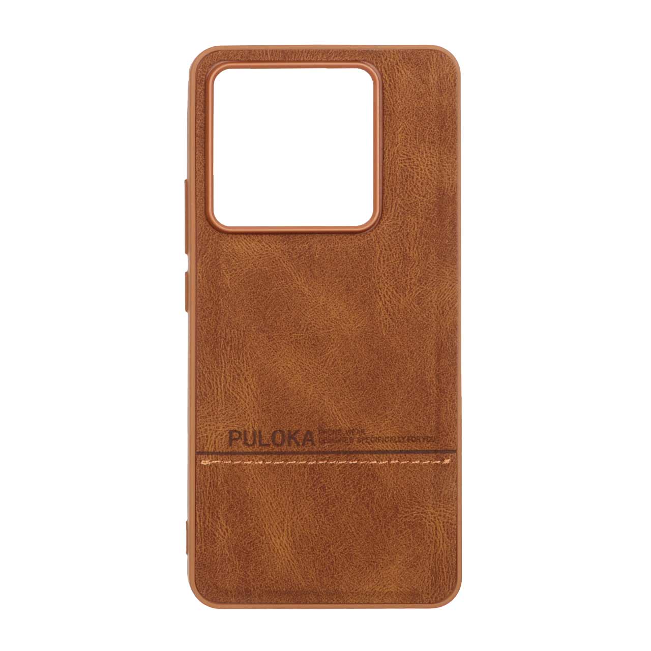 قاب Puloka طرح جیر دوخت دار مدل Xiaomi Mi 14T / Xiaomi Mi 14T Pro - قهوه ای