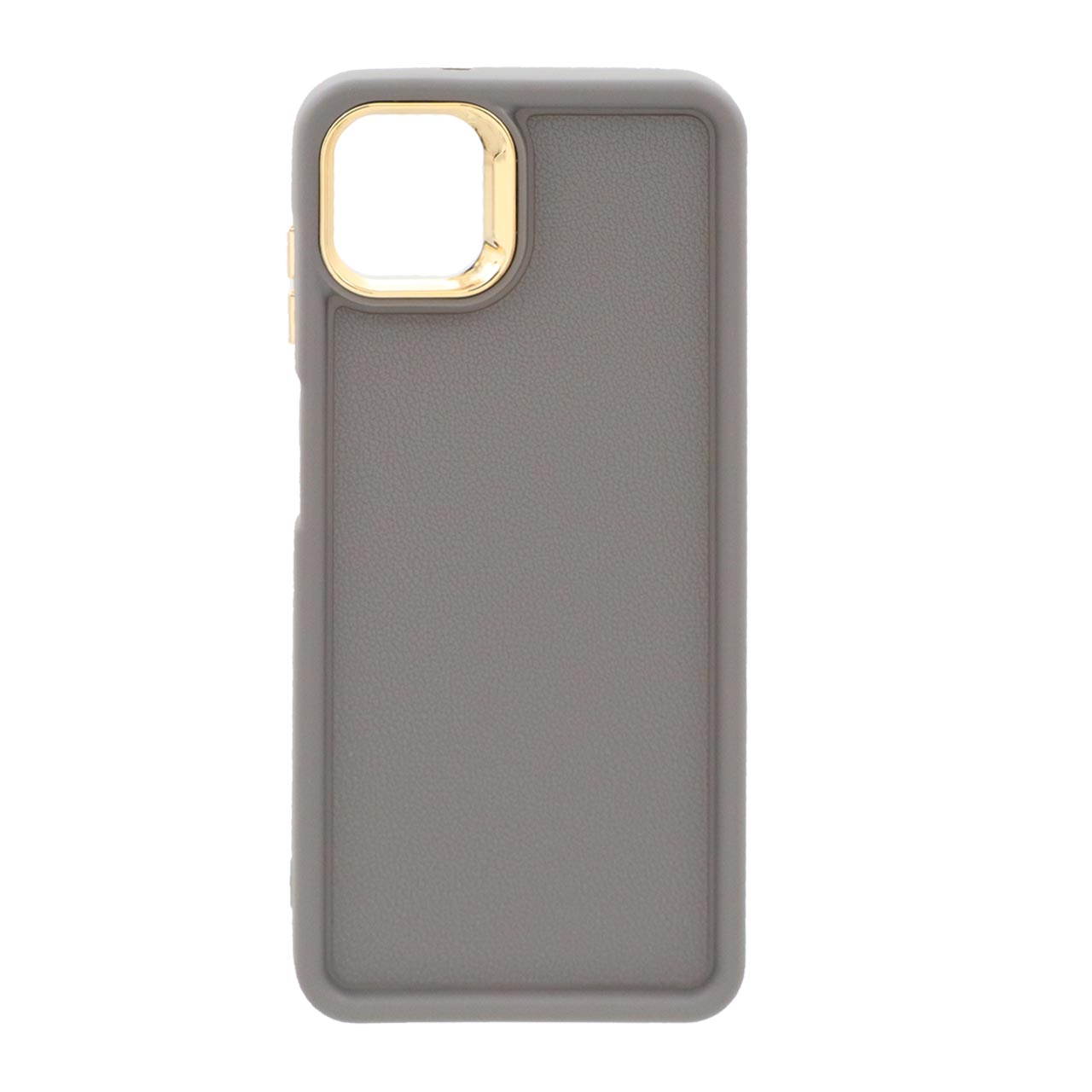 قاب Solid Case Texture دور لنز طلایی Samsung Galaxy A04 / M13 5G - خاکستری