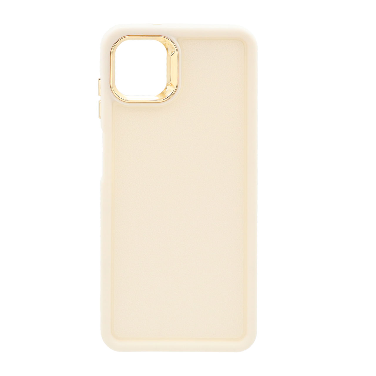 قاب Solid Case Texture دور لنز طلایی Samsung Galaxy A04 / M13 5G - کرم
