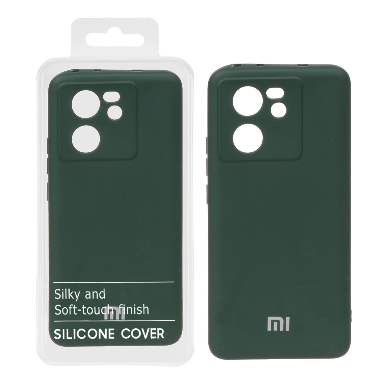 قاب نیو سیلیکون محافظ لنزدار Xiaomi Mi 13t / 13t Pro - RFF - سبز تیره