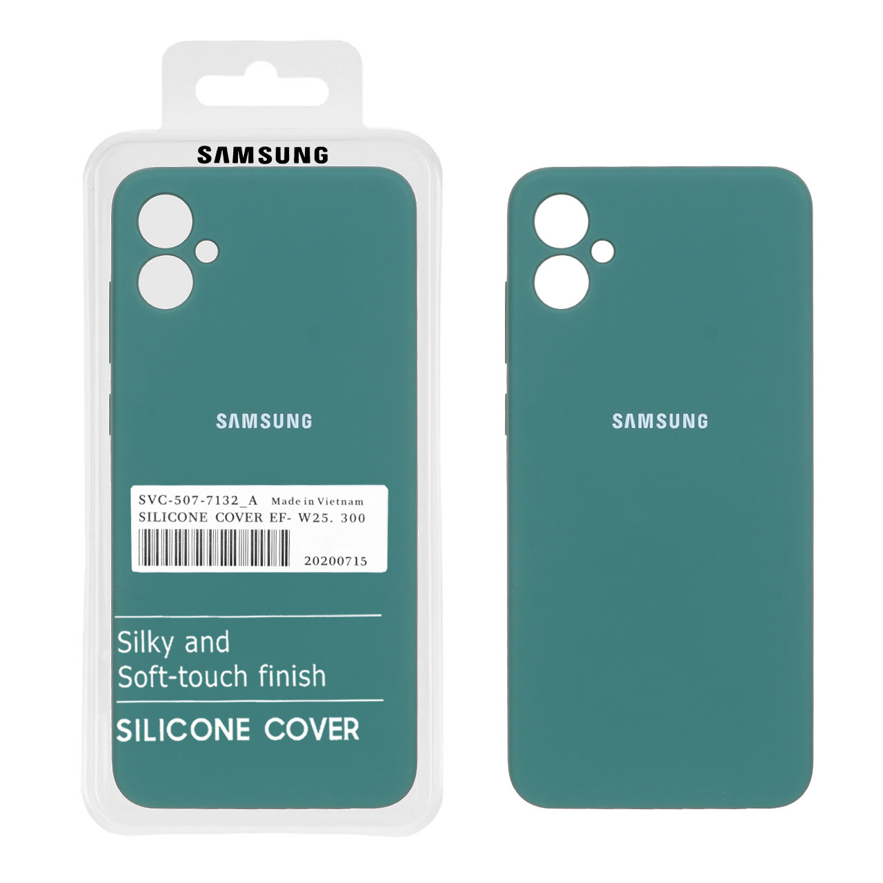 قاب سیلیکونی پاک کنی اورجینال درجه یک Samsung Galaxy A05 - سبز تیره