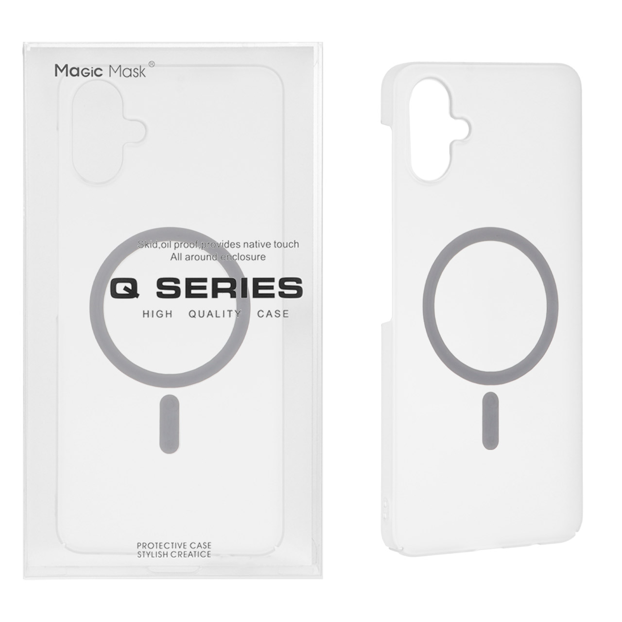 قاب اورجینال Magic Mask مات Magsafe مدل Samsung Galaxy A06 - خاکستری