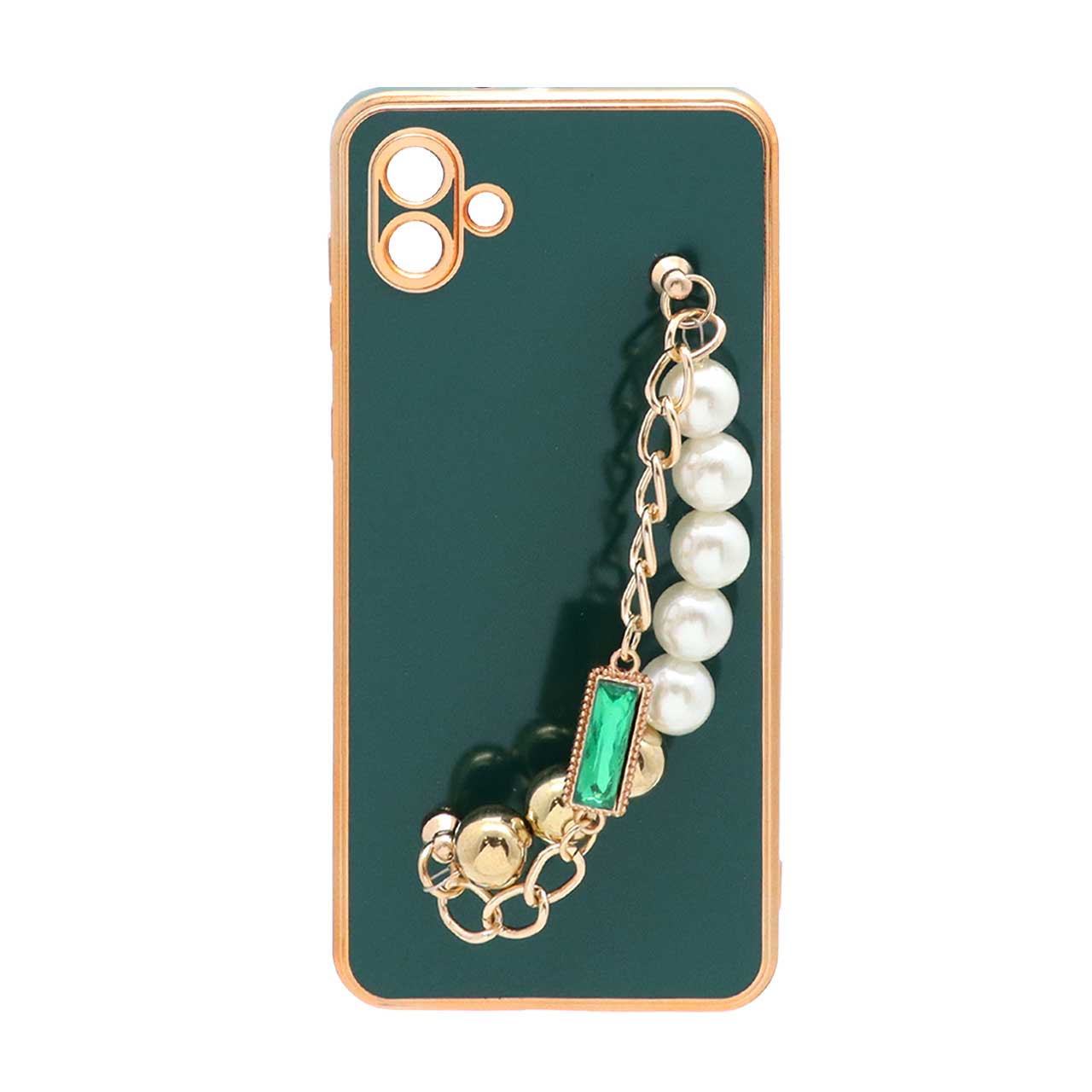 قاب My Case دستبند مرواریدی Samsung A04 / M13-5G - سبز